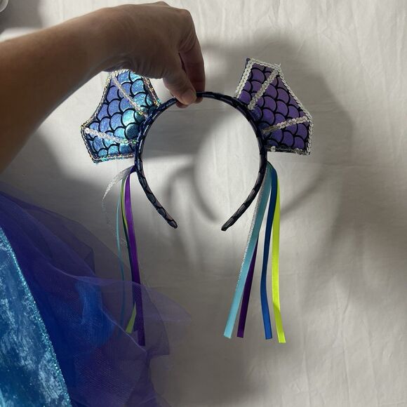 Gillians Closet Iridescent Color Change Tulle Tutu Mermaid Tail Costume Sz 5/6 - Picture 9 of 10